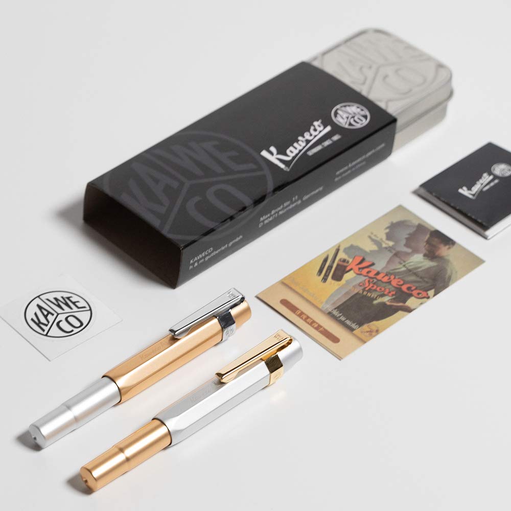 Amazon | Kaweco AL スポーツ 万年筆 ゴールドとシルバー 2本セット F